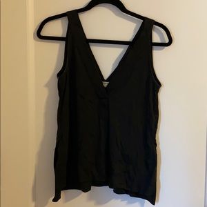 Madewell, black v-neck tank